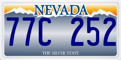 NV license plate 77C252