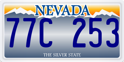 NV license plate 77C253