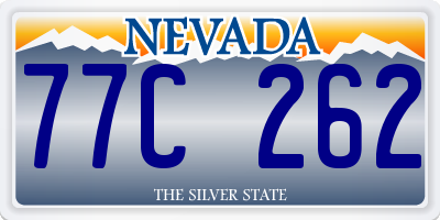NV license plate 77C262