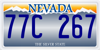 NV license plate 77C267