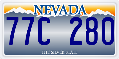 NV license plate 77C280