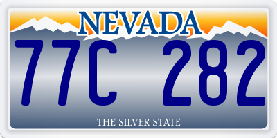 NV license plate 77C282