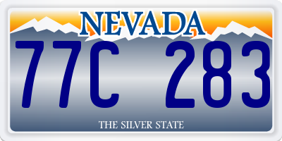 NV license plate 77C283