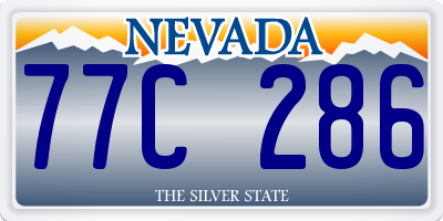 NV license plate 77C286