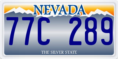 NV license plate 77C289