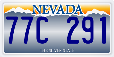 NV license plate 77C291