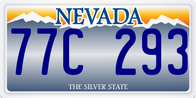 NV license plate 77C293