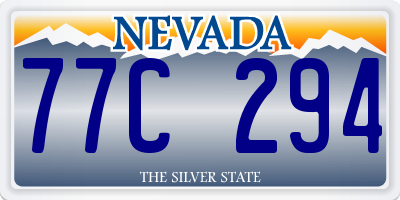 NV license plate 77C294