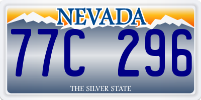 NV license plate 77C296