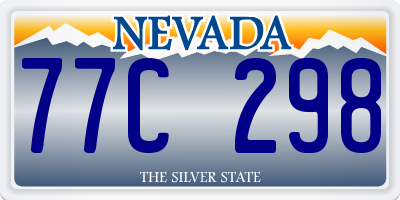 NV license plate 77C298