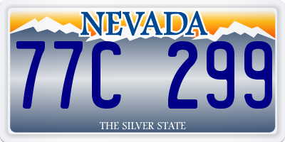 NV license plate 77C299