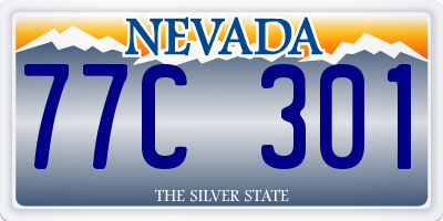 NV license plate 77C301