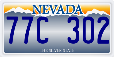 NV license plate 77C302