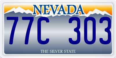 NV license plate 77C303