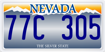 NV license plate 77C305
