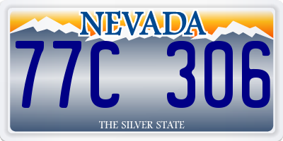 NV license plate 77C306