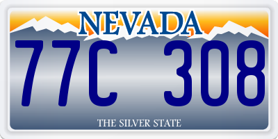 NV license plate 77C308