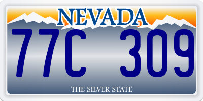 NV license plate 77C309