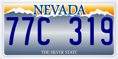 NV license plate 77C319