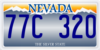 NV license plate 77C320