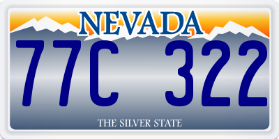 NV license plate 77C322