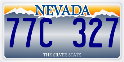 NV license plate 77C327