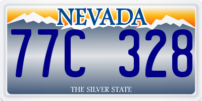 NV license plate 77C328