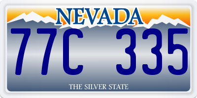 NV license plate 77C335