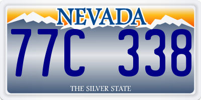NV license plate 77C338