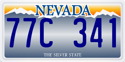 NV license plate 77C341