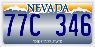 NV license plate 77C346
