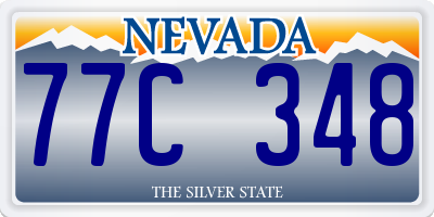 NV license plate 77C348