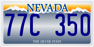 NV license plate 77C350