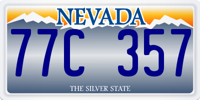 NV license plate 77C357