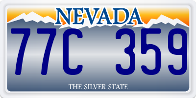 NV license plate 77C359