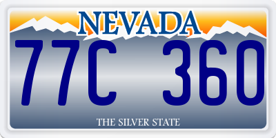NV license plate 77C360