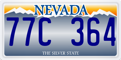 NV license plate 77C364