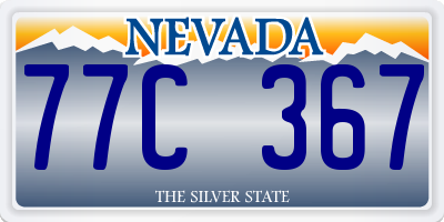 NV license plate 77C367