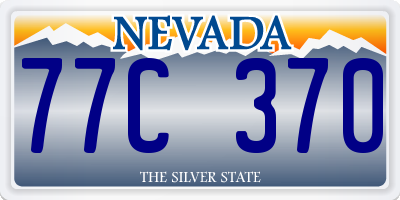 NV license plate 77C370