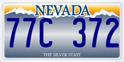 NV license plate 77C372