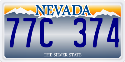 NV license plate 77C374