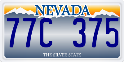 NV license plate 77C375