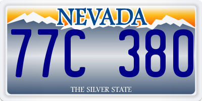 NV license plate 77C380