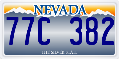 NV license plate 77C382