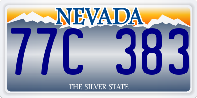 NV license plate 77C383