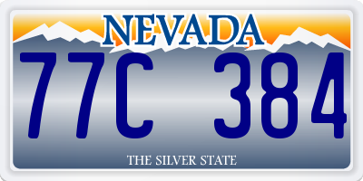 NV license plate 77C384