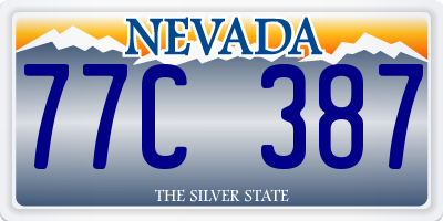 NV license plate 77C387