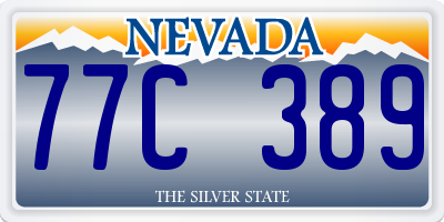 NV license plate 77C389