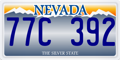 NV license plate 77C392