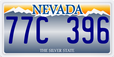 NV license plate 77C396